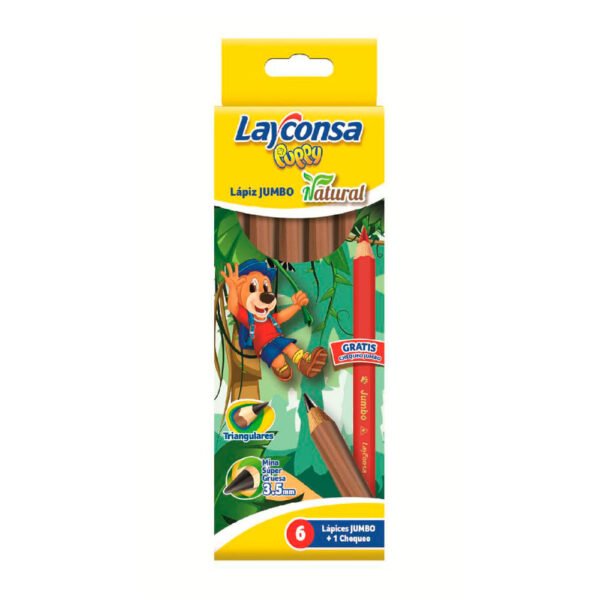 LAPIZ JUMBO 2B X 6 + 1 CHEQUEO LAYCONSA