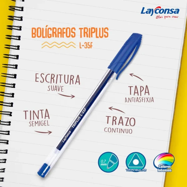 LAPICERO TRIPLUS L-35F AZUL LAYCONSA