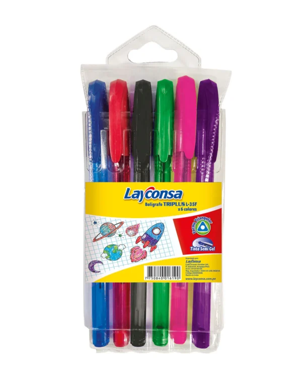 LAPICERO TRIPLUS L-35F X 6 LAYCONSA