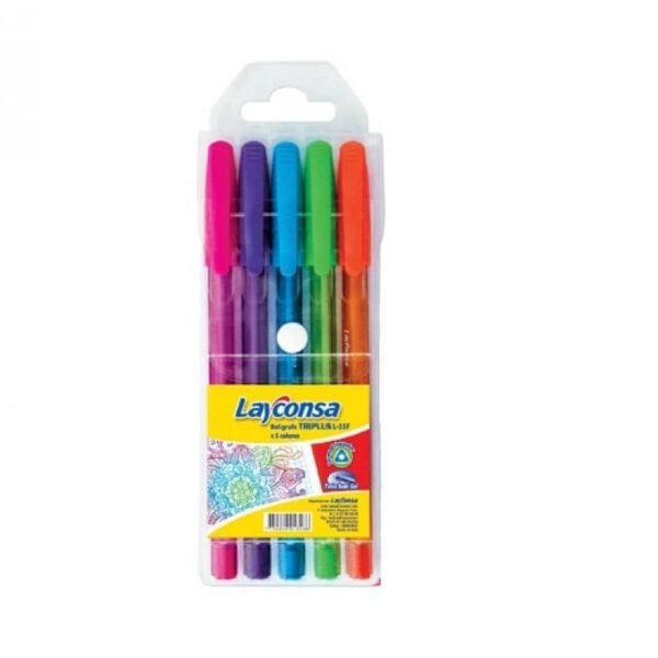 LAPICERO NEON TRIPLUS L-35F X 5 LAYCONSA