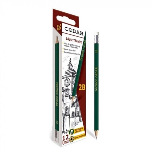 LAPIZ TECNICO VERDE CEDAR 2B LAYCONSA