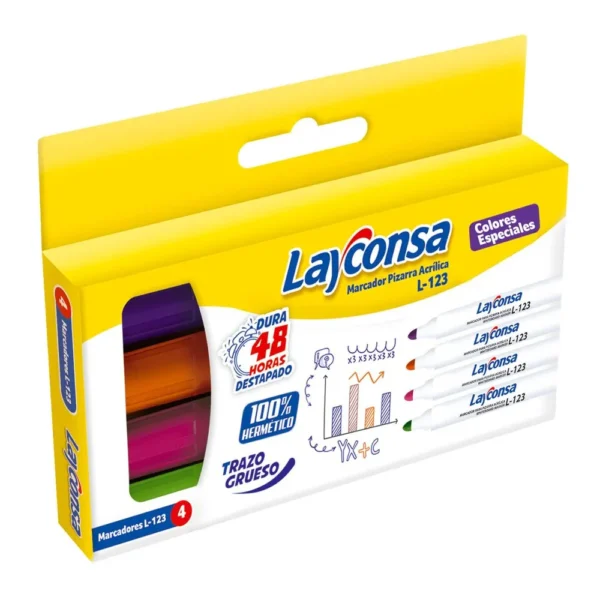 PLUMON L-123 COL. NEON x 4 LAYCONSA